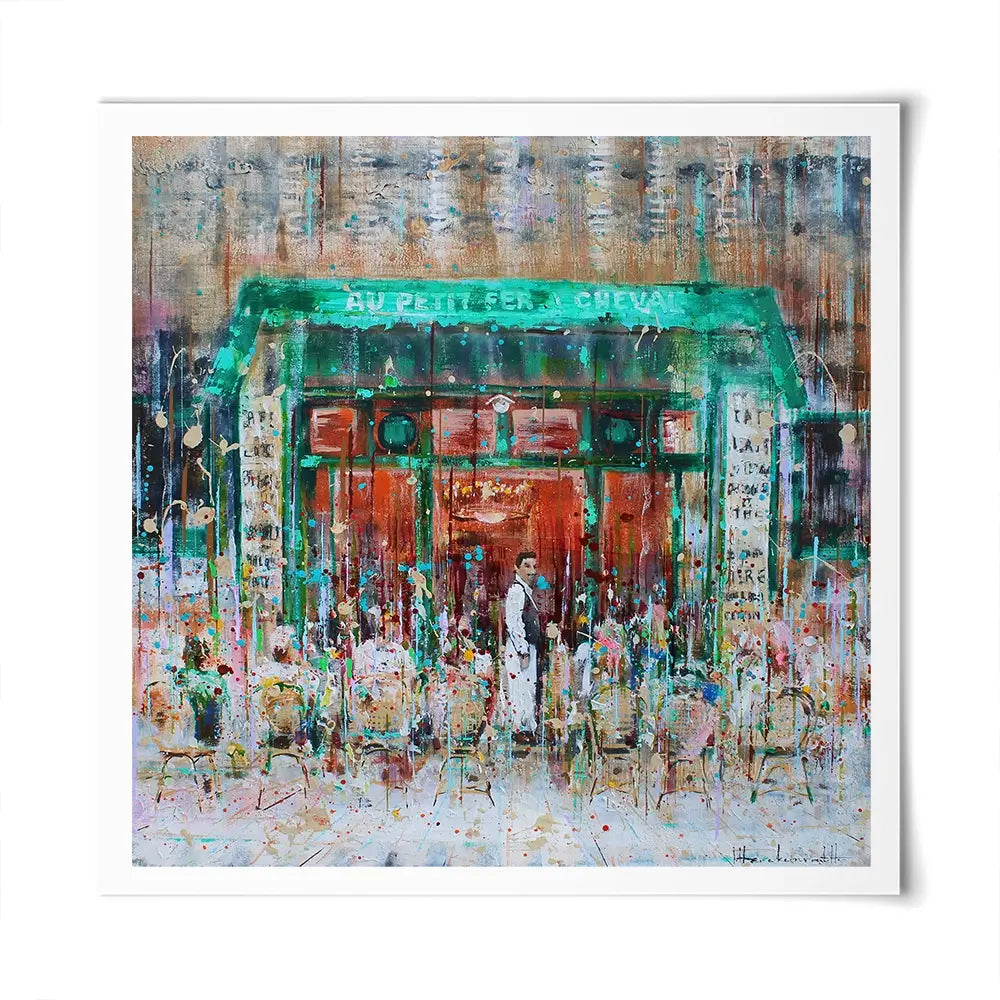 Au Petit Fer A Cheval Square Art Print Au Petit Fer A Cheval Square Art Print wall art product Studio Paint-Ing