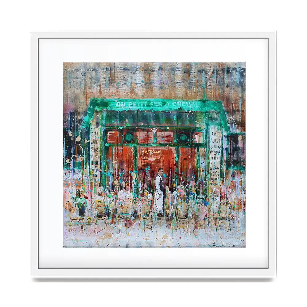 Au Petit Fer A Cheval Square Framed Art Print Au Petit Fer A Cheval Square Framed Art Print wall art product Studio Paint-Ing