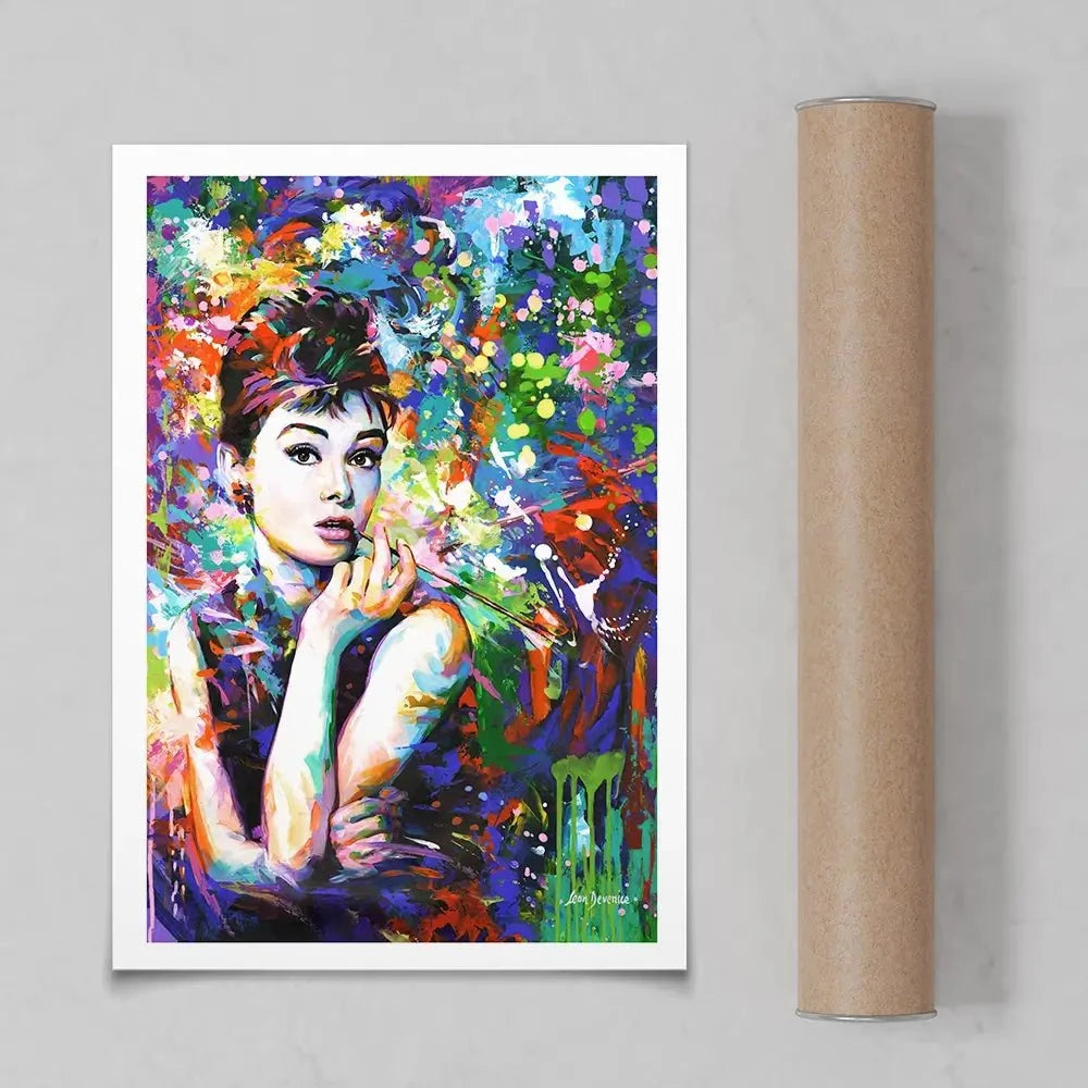 Audrey Hepburn Art Print Audrey Hepburn Art Print wall art product Leon Devenice