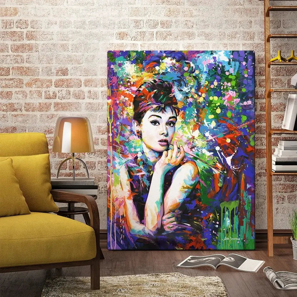 Audrey Hepburn Canvas Print Audrey Hepburn Canvas Print wall art product Leon Devenice