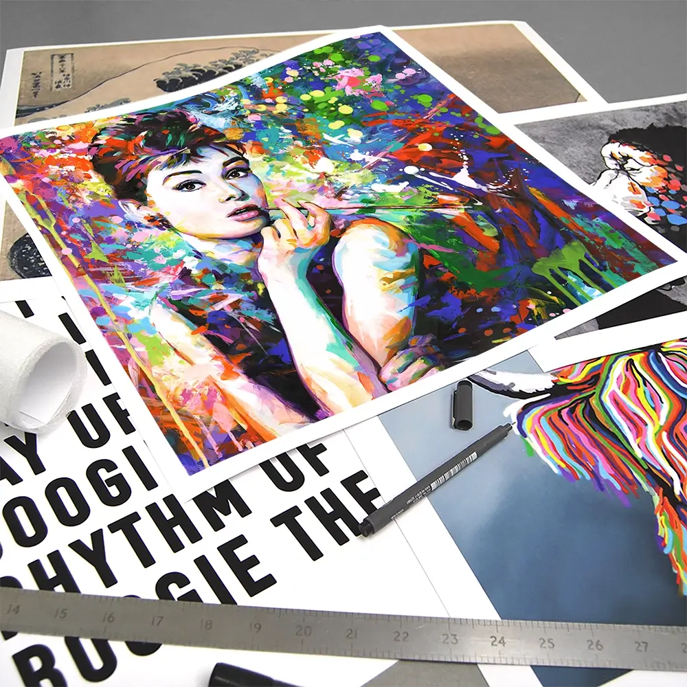 Audrey Hepburn Square Art Print Audrey Hepburn Square Art Print wall art product Leon Devenice