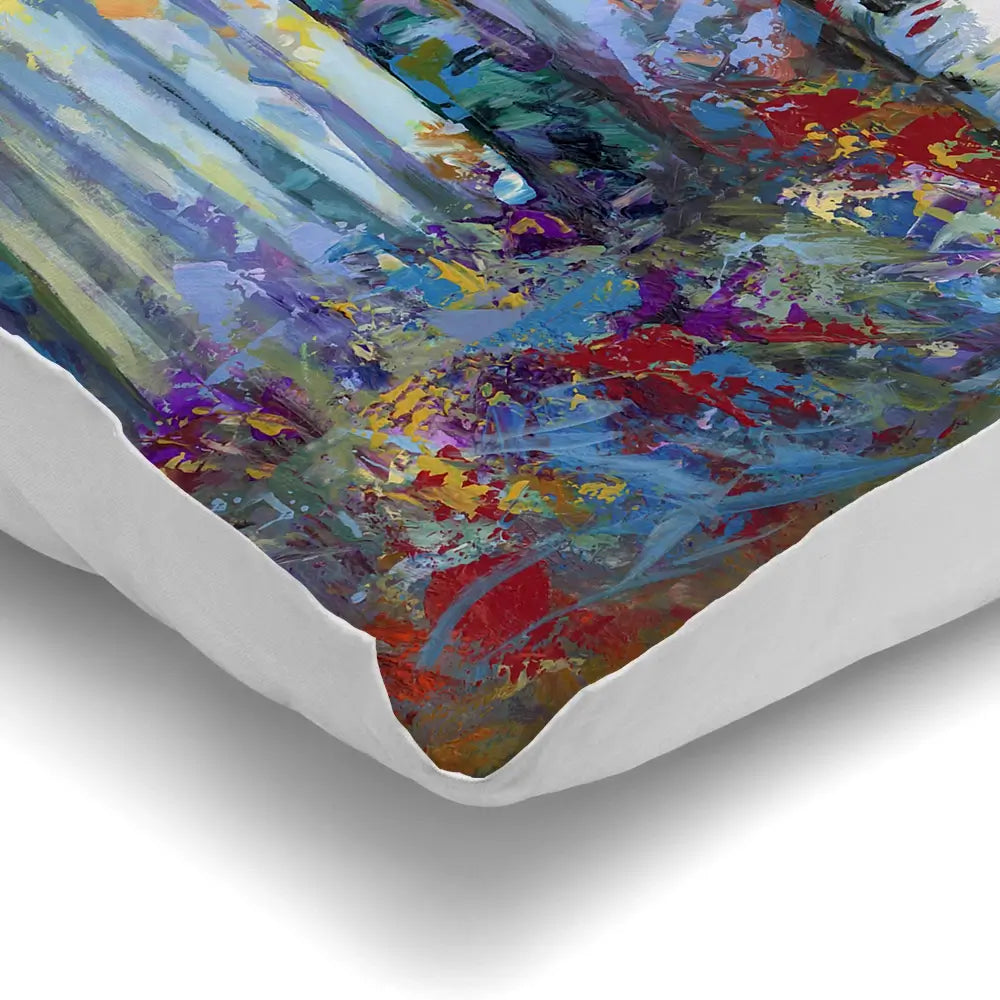 Autumn Birches Cushion Autumn Birches Cushion wall art product Art Print Shop