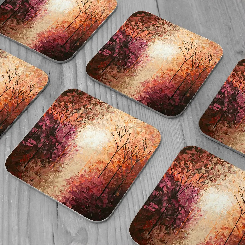 Autumn Breath Coaster Set Autumn Breath Coaster Set wall art product Osnat Tzadok