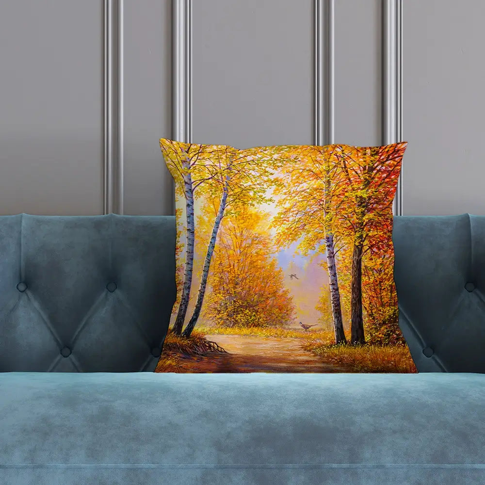 Autumn Forest 2 Cushion Autumn Forest 2 Cushion wall art product Art Print Shop