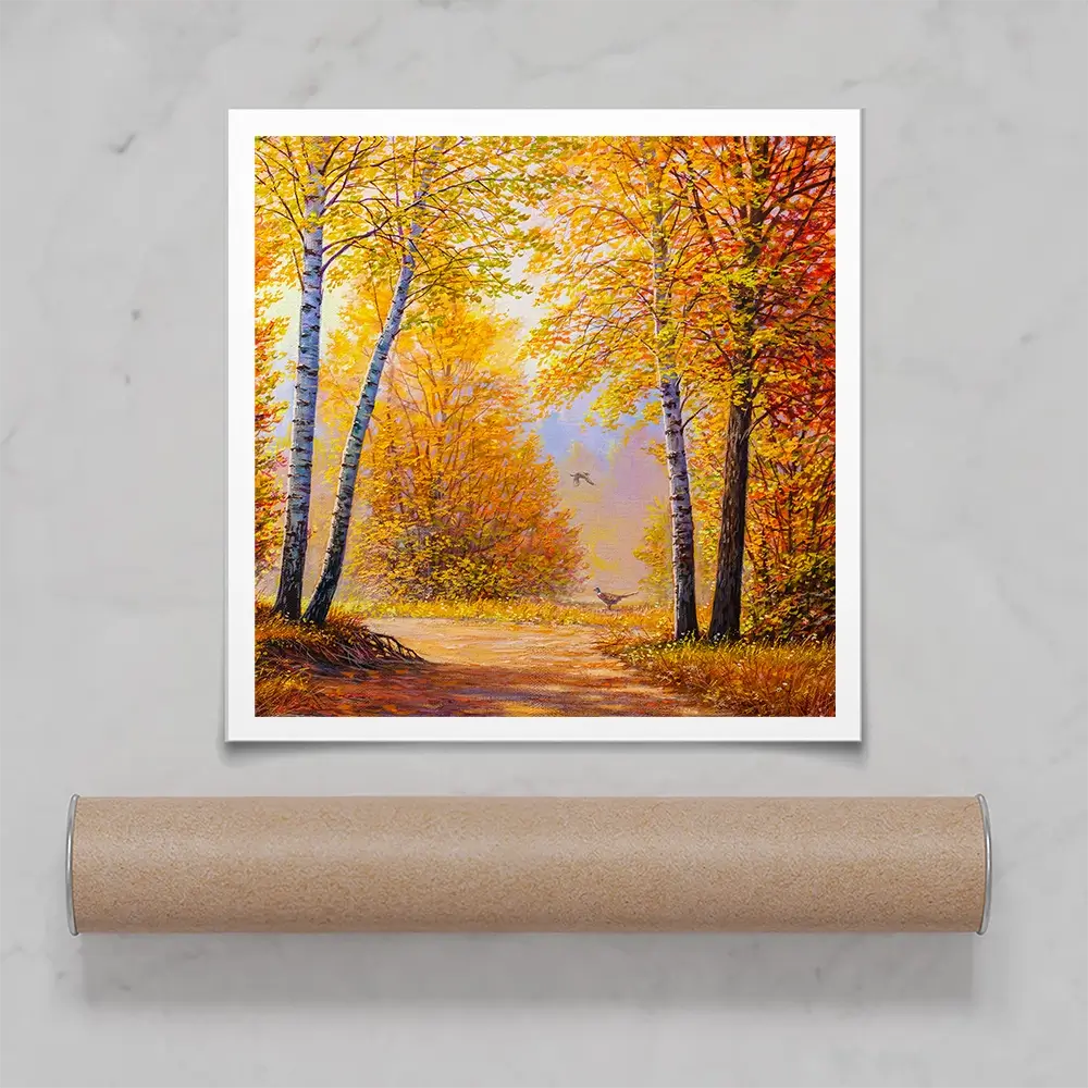 Autumn Forest 2 Square Art Print Autumn Forest 2 Square Art Print wall art product Art Print Shop