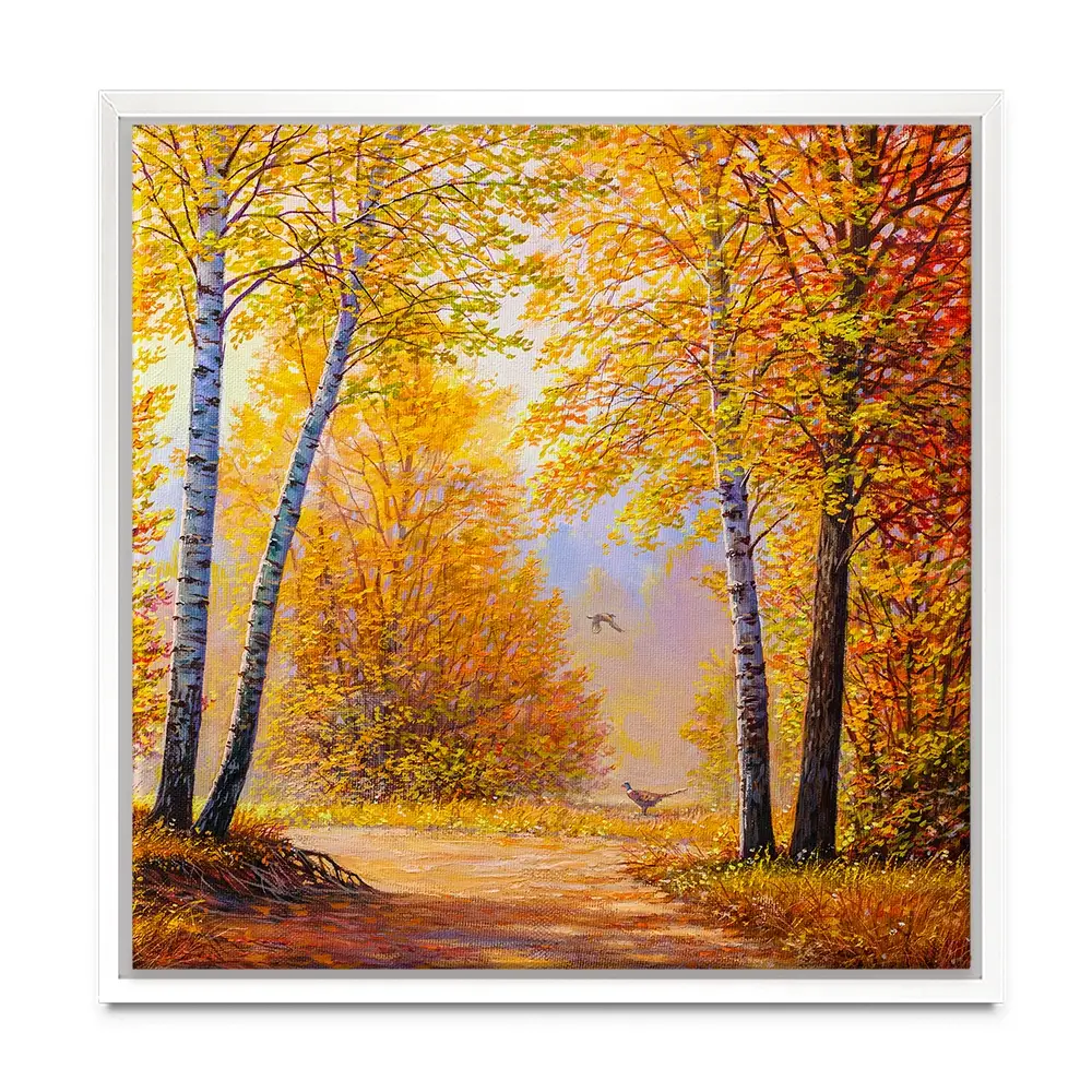 Autumn Forest 2 Square Canvas Print Autumn Forest 2 Square Canvas Print wall art product Art Print Shop