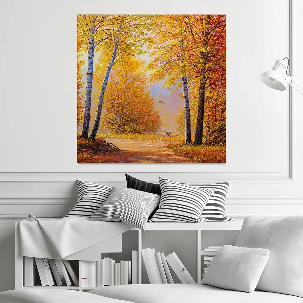 Autumn Forest 2 Square Canvas Print Autumn Forest 2 Square Canvas Print wall art product Art Print Shop