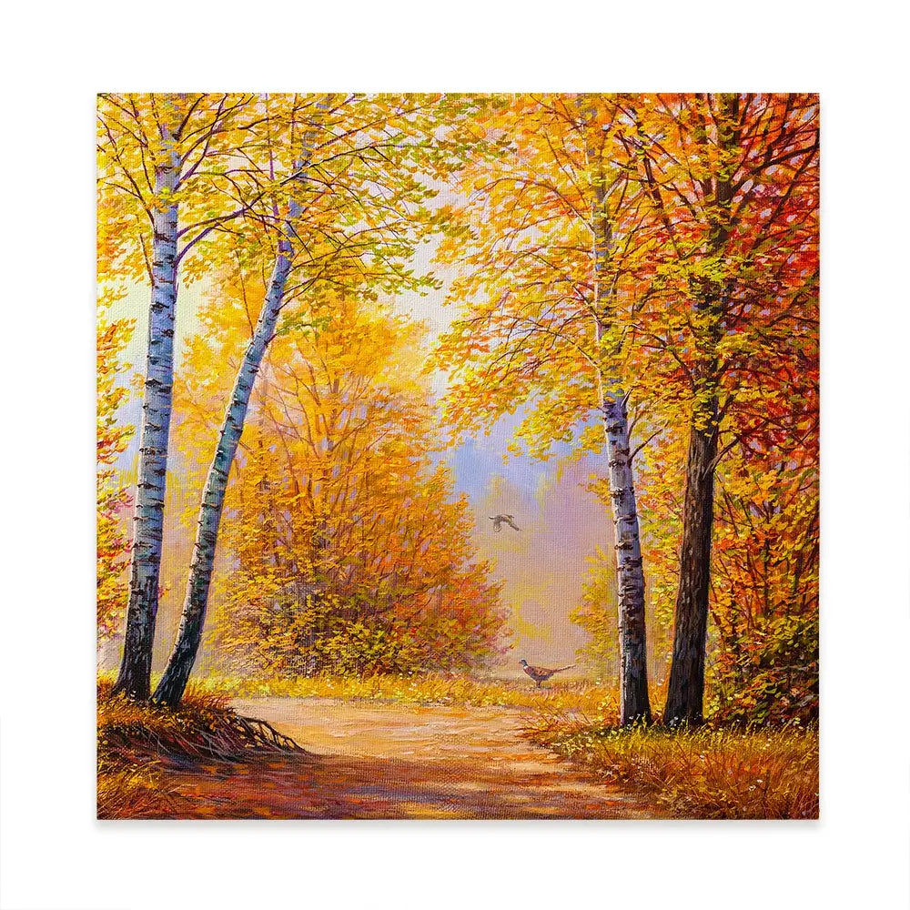 Autumn Forest 2 Square Canvas Print Autumn Forest 2 Square Canvas Print wall art product Art Print Shop
