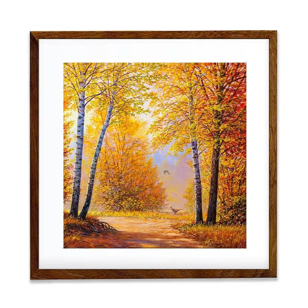 Autumn Forest 2 Square Framed Art Print Autumn Forest 2 Square Framed Art Print wall art product Art Print Shop