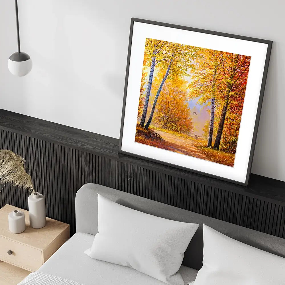 Autumn Forest 2 Square Framed Art Print Autumn Forest 2 Square Framed Art Print wall art product Art Print Shop