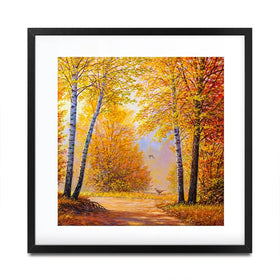 Autumn Forest 2 Square Framed Art Print Autumn Forest 2 Square Framed Art Print wall art product Art Print Shop
