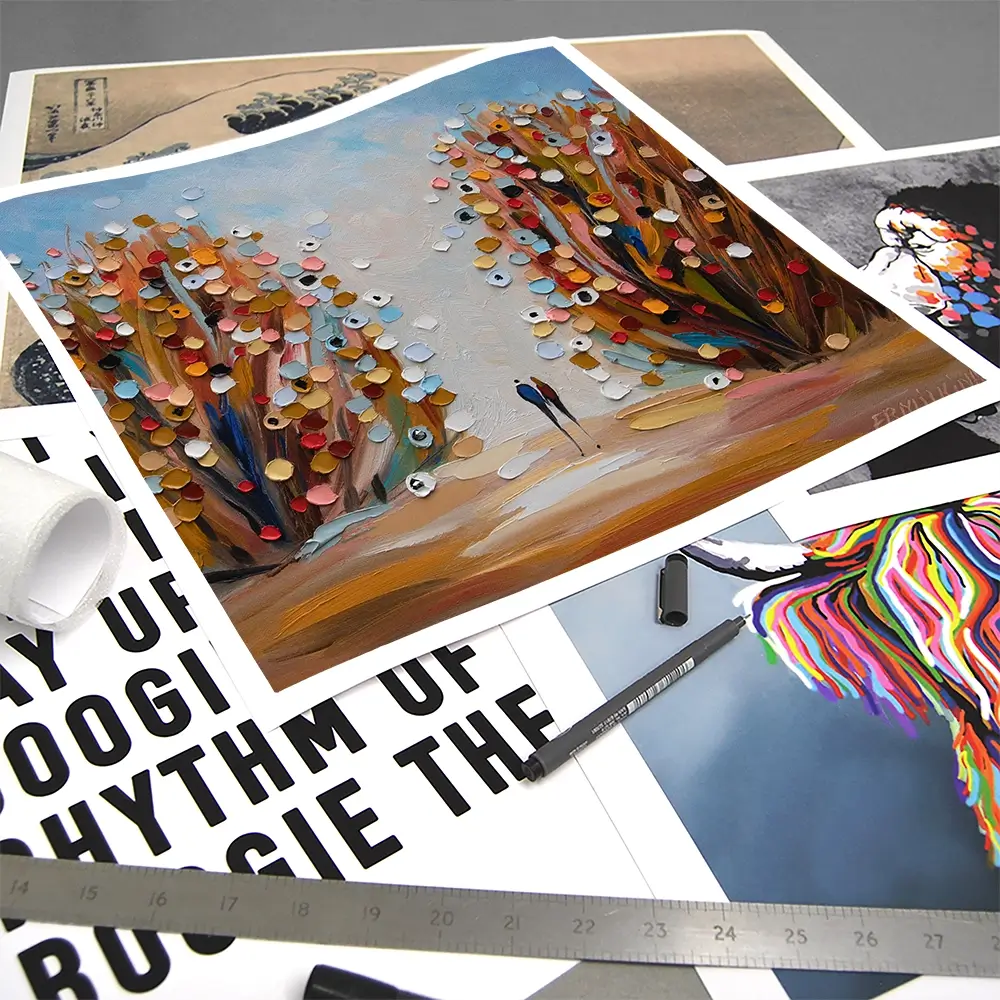 Autumn Garden Square Art Print Autumn Garden Square Art Print wall art product Ekaterina Ermilkina