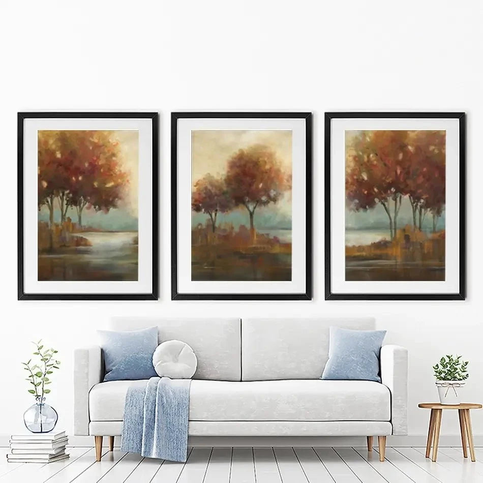 Autumn Lakeside Framed Art Print Trio Autumn Lakeside Framed Art Print Trio wall art product Carol Robinson