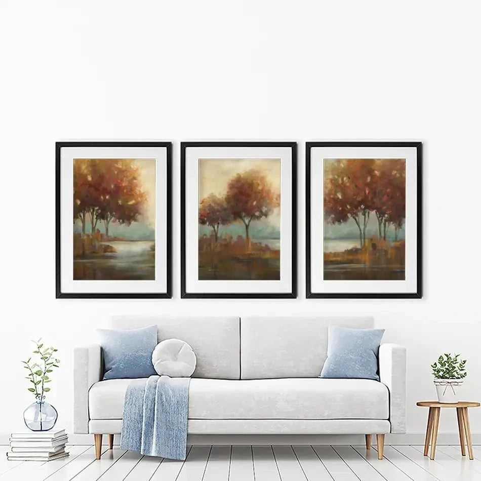 Autumn Lakeside Framed Art Print Trio Autumn Lakeside Framed Art Print Trio wall art product Carol Robinson