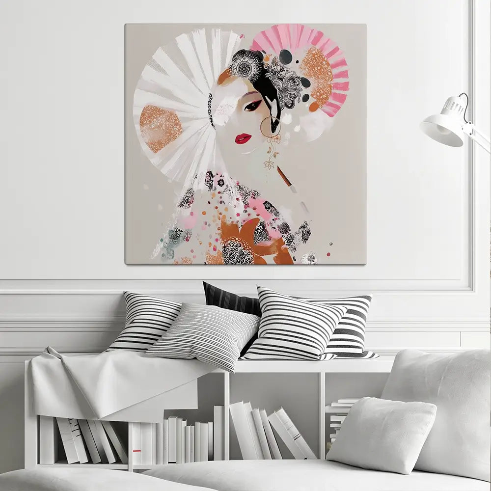 Ayame Square Canvas Print Ayame Square Canvas Print wall art product Bella Eve