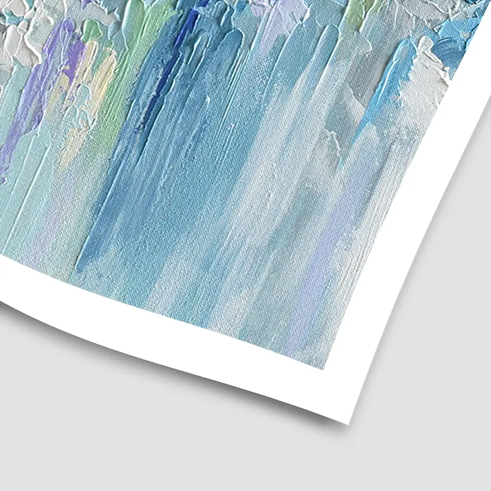 Baby Blue Square Art Print Baby Blue Square Art Print wall art product Olga Tkachyk
