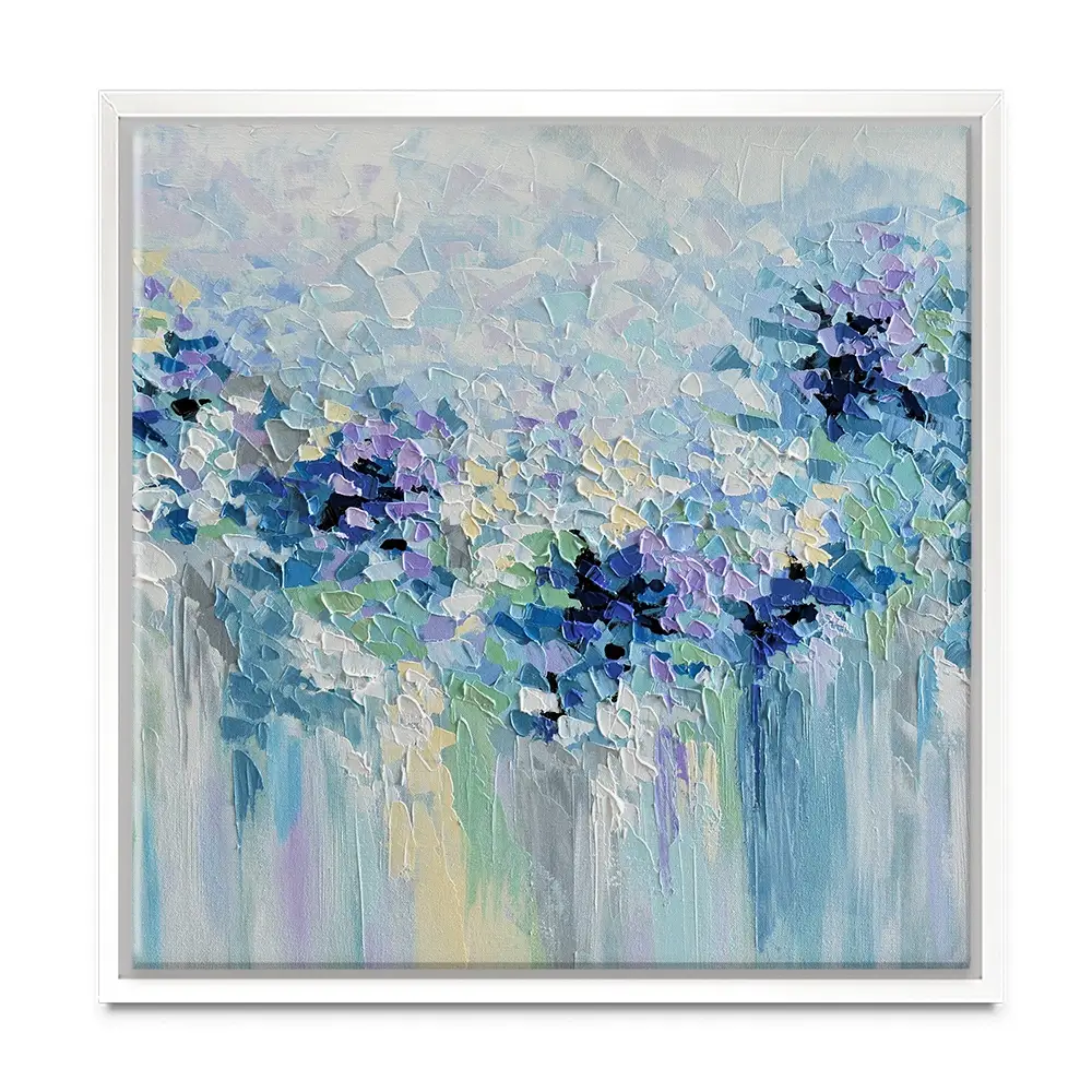 Baby Blue Square Canvas Print Baby Blue Square Canvas Print wall art product Olga Tkachyk