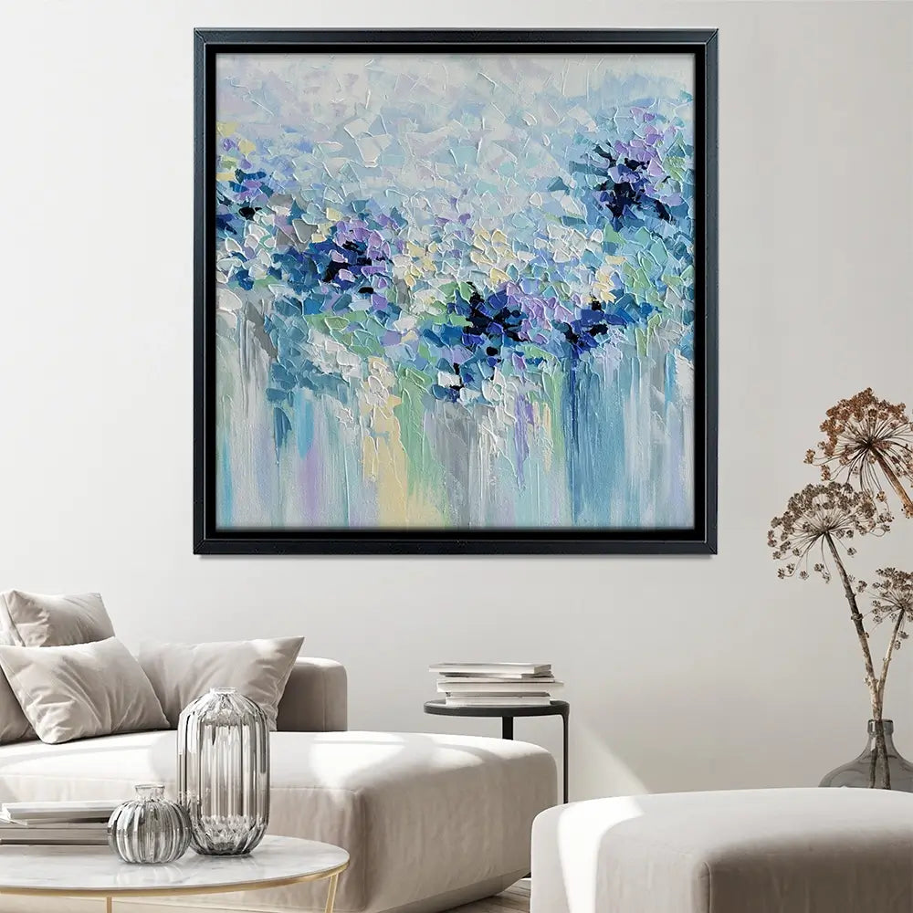 Baby Blue Square Canvas Print Baby Blue Square Canvas Print wall art product Olga Tkachyk