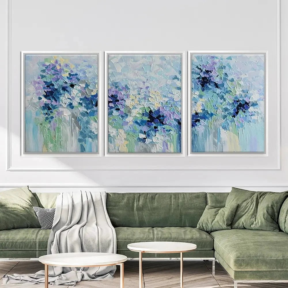 Baby Blue Trio Canvas Print Baby Blue Trio Canvas Print wall art product Olga Tkachyk