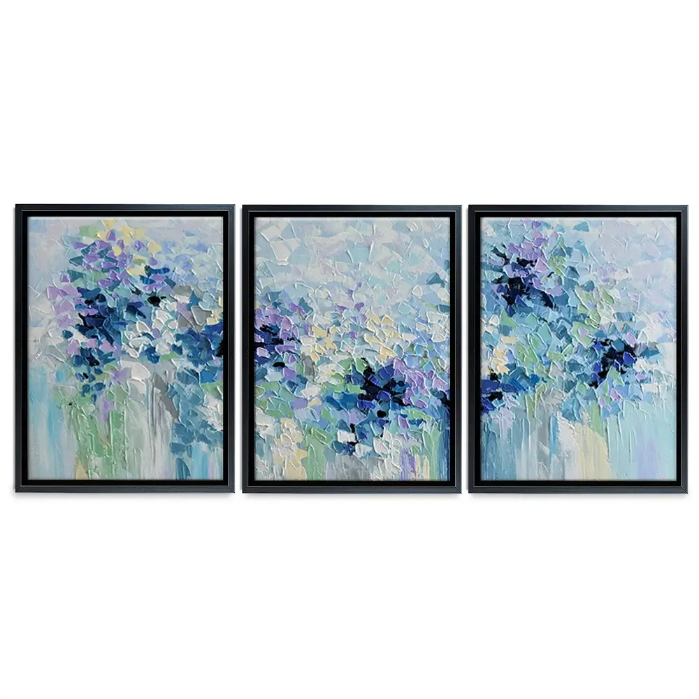 Baby Blue Trio Canvas Print Baby Blue Trio Canvas Print wall art product Olga Tkachyk