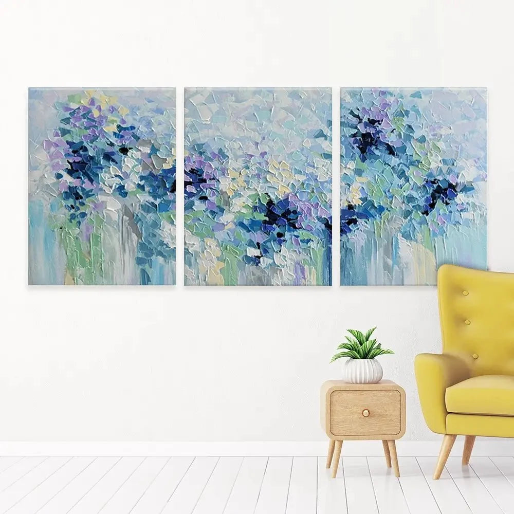 Baby Blue Trio Canvas Print Baby Blue Trio Canvas Print wall art product Olga Tkachyk