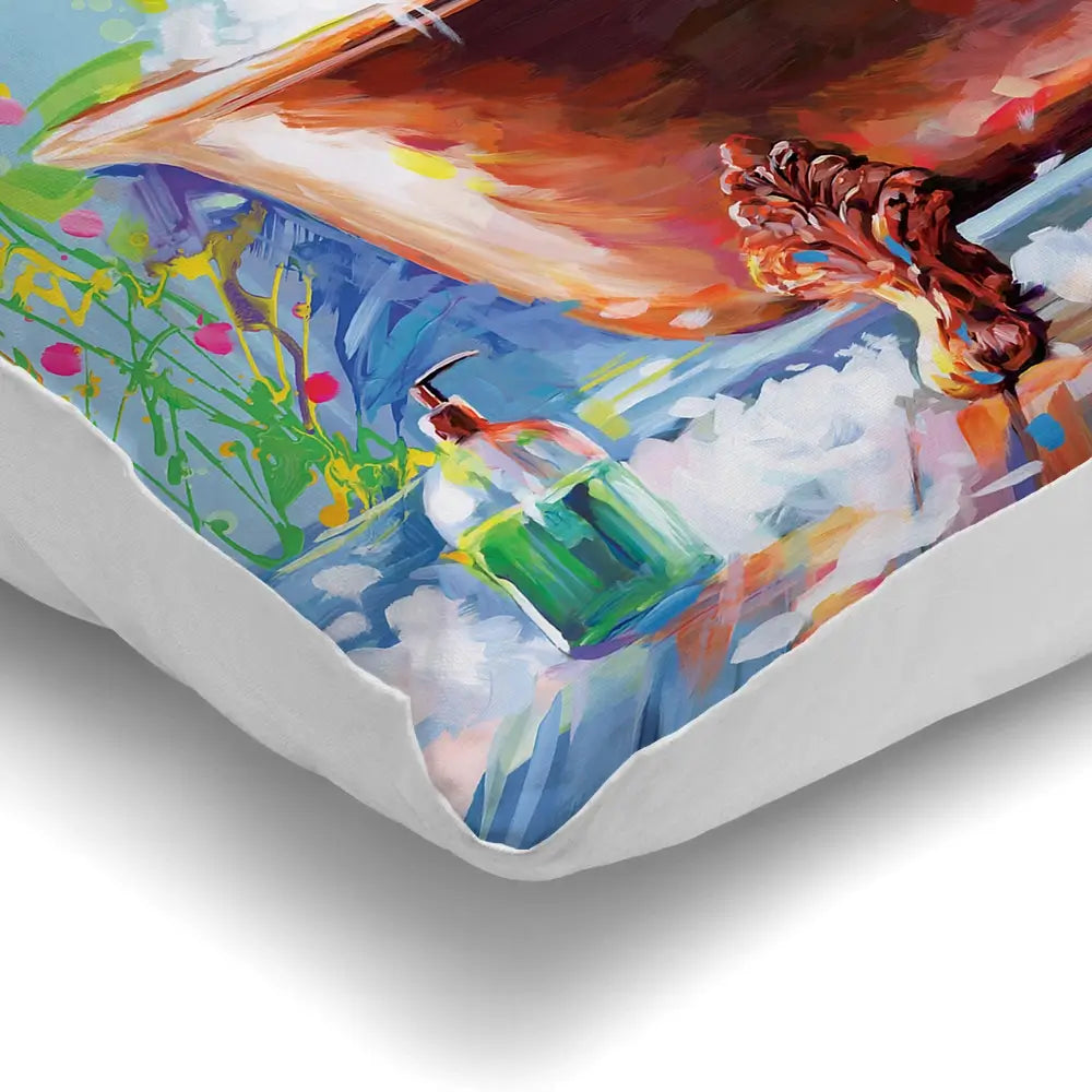 Baby Elephant In Bathtub Cushion Baby Elephant In Bathtub Cushion wall art product Leon Devenice