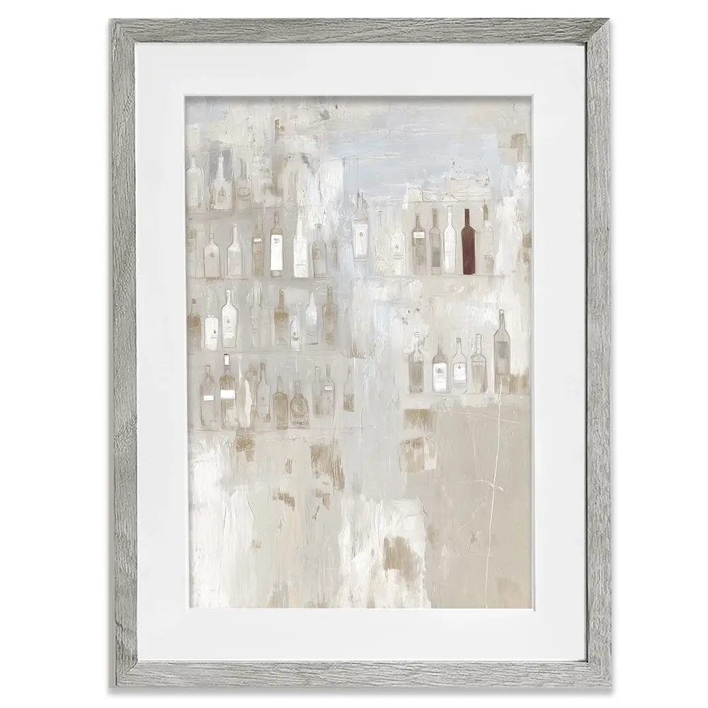Backlit Bar Shelf Framed Art Print Backlit Bar Shelf Framed Art Print wall art product Chromatic Storm Studio