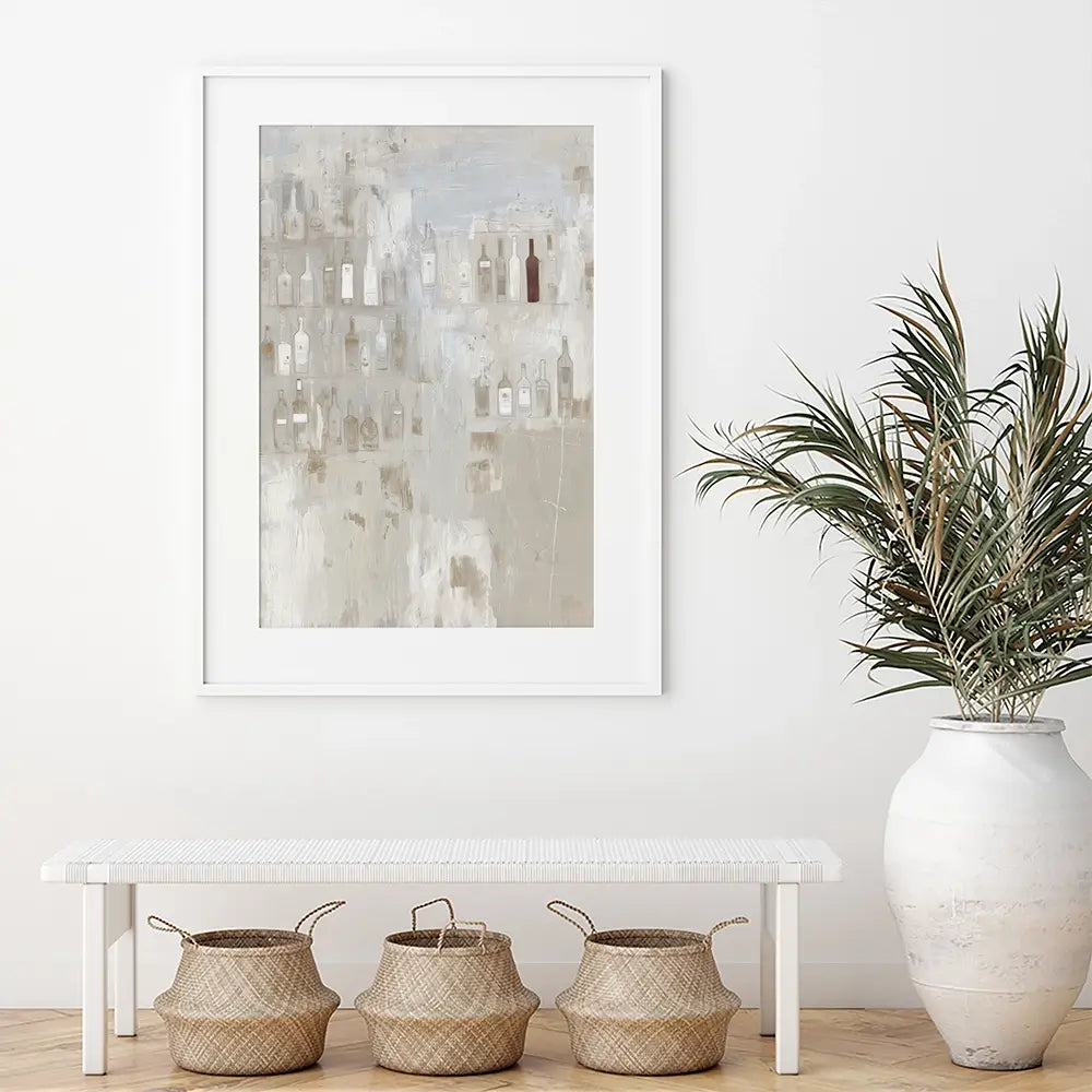 Backlit Bar Shelf Framed Art Print Backlit Bar Shelf Framed Art Print wall art product Chromatic Storm Studio