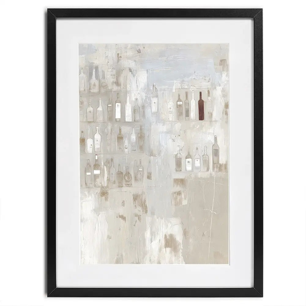 Backlit Bar Shelf Framed Art Print Backlit Bar Shelf Framed Art Print wall art product Chromatic Storm Studio