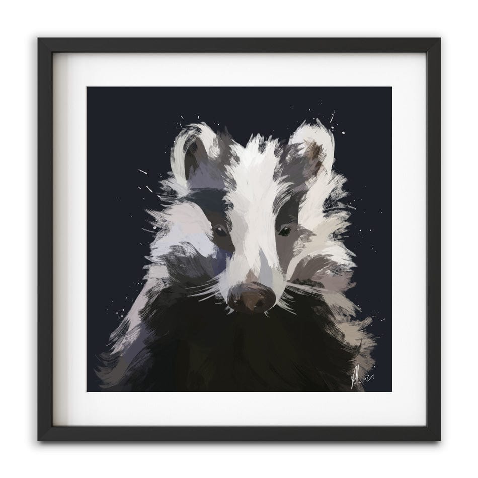 Badger Framed Art Print wall art product Aimee Linzi