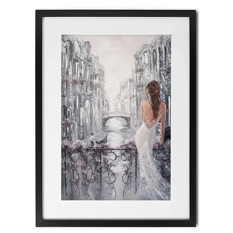 Balcony In Venice Framed Art Print Balcony In Venice Framed Art Print wall art product Isabella Karolewicz