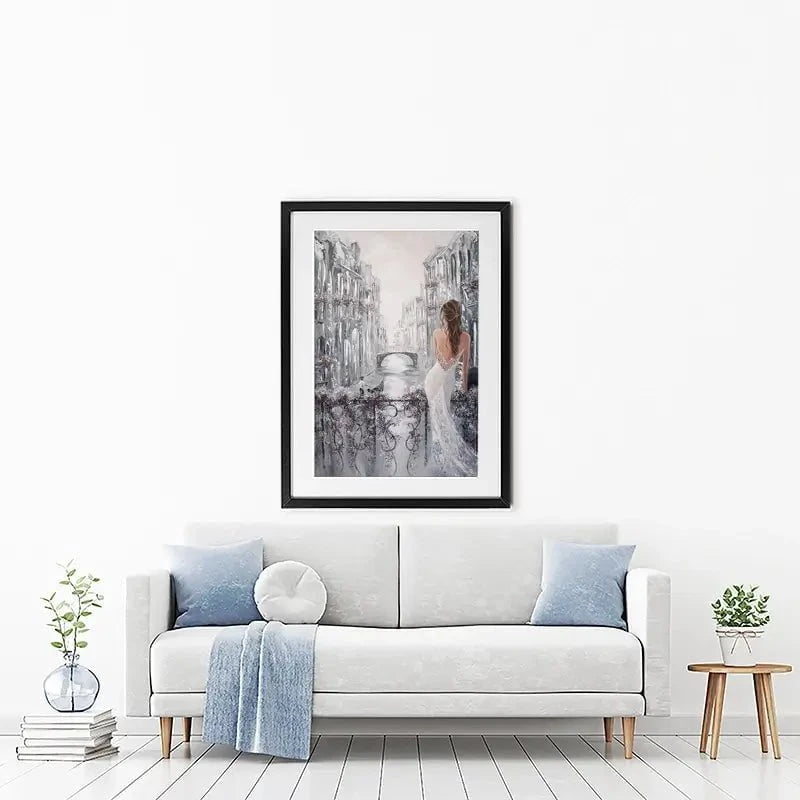 Balcony In Venice Framed Art Print Balcony In Venice Framed Art Print wall art product Isabella Karolewicz