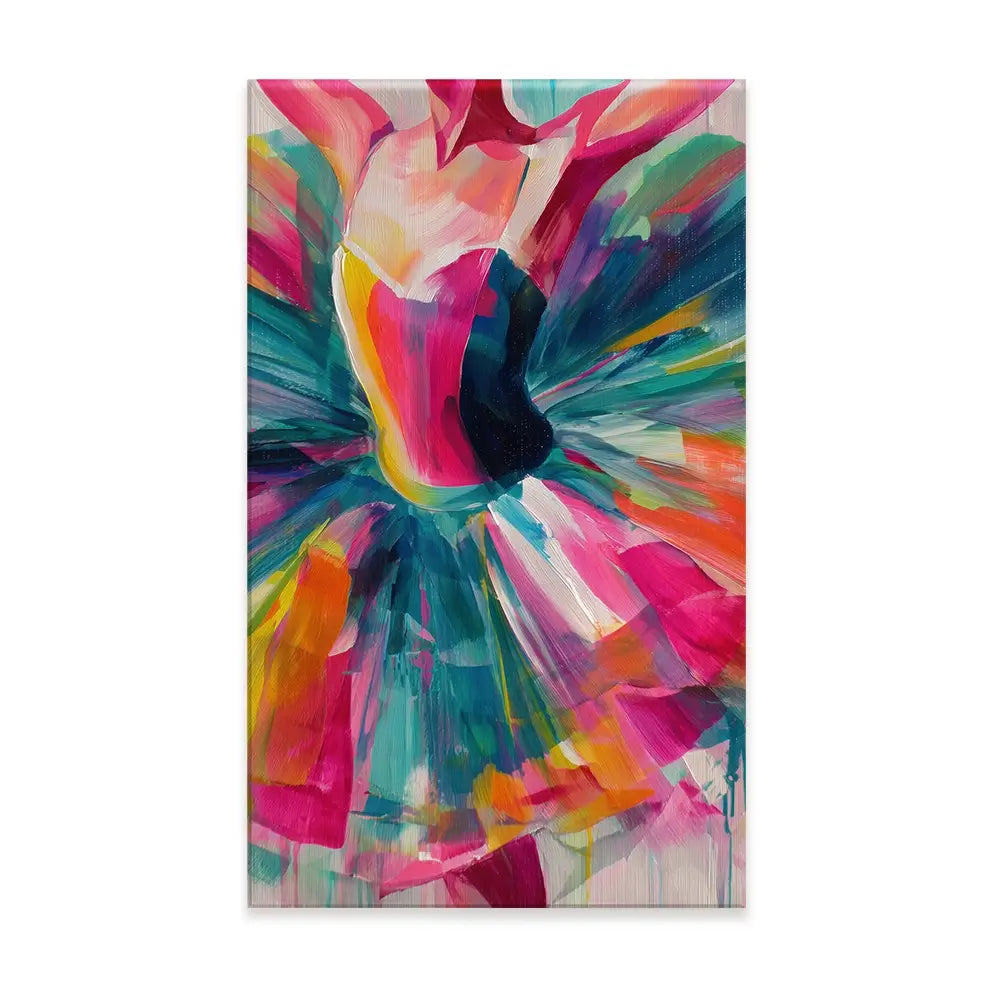 Ballerina In Colour Canvas Print Ballerina In Colour Canvas Print wall art product Chromatic Storm Studio