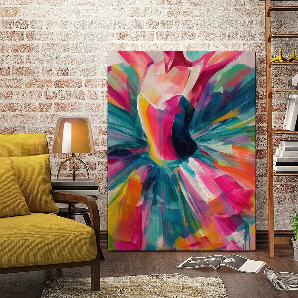Ballerina In Colour Canvas Print Ballerina In Colour Canvas Print wall art product Chromatic Storm Studio