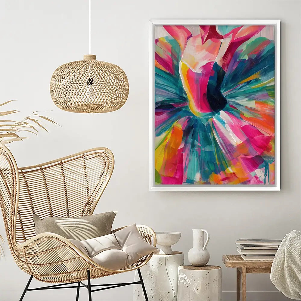 Ballerina In Colour Canvas Print Ballerina In Colour Canvas Print wall art product Chromatic Storm Studio