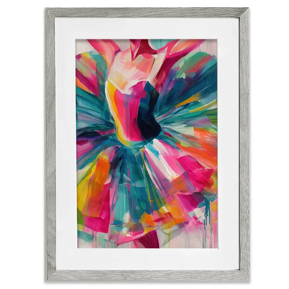 Ballerina In Colour Framed Art Print Ballerina In Colour Framed Art Print wall art product Chromatic Storm Studio