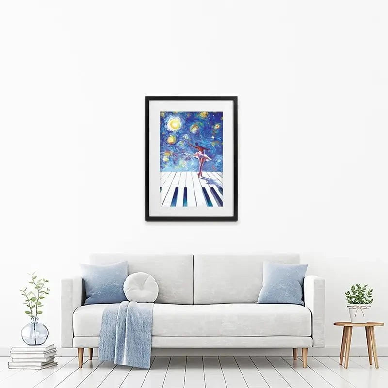 Ballerina Starry Night Framed Art Print Ballerina Starry Night Framed Art Print wall art product Leon Devenice