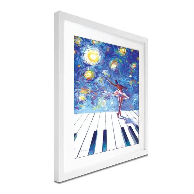 Ballerina Starry Night Framed Art Print Ballerina Starry Night Framed Art Print wall art product Leon Devenice