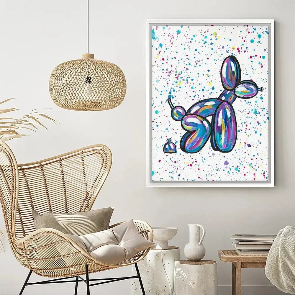 Balloon Dog Pooping Canvas Print Balloon Dog Pooping Canvas Print wall art product Emma LC Art