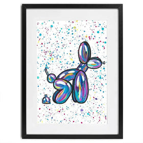 Balloon Dog Pooping Framed Art Print Balloon Dog Pooping Framed Art Print wall art product Emma LC Art