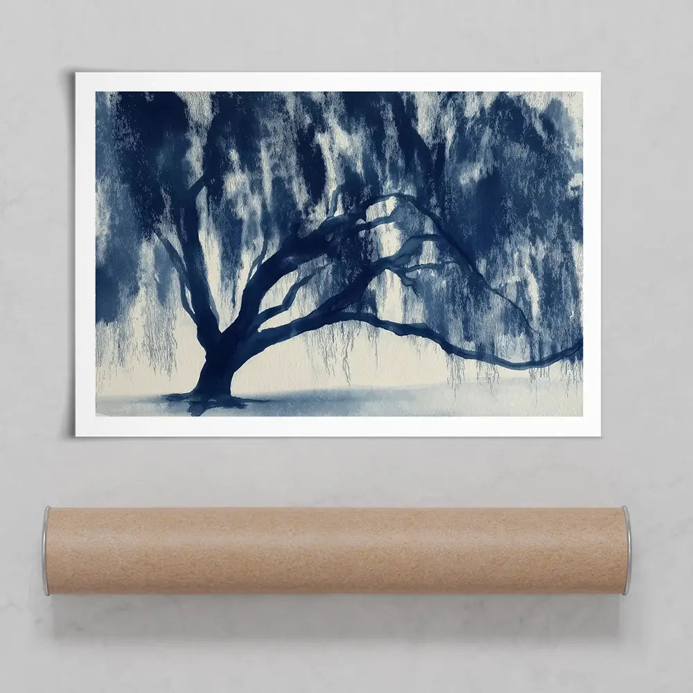 Banyan Tree Canopy Silhouette Art Print Banyan Tree Canopy Silhouette Art Print wall art product Chromatic Storm Studio