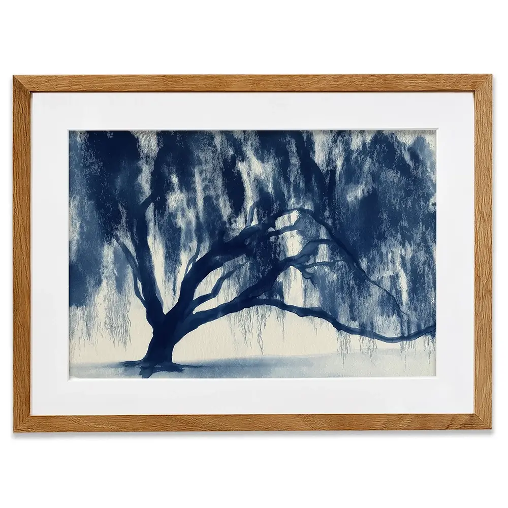 Banyan Tree Canopy Silhouette Framed Art Print Banyan Tree Canopy Silhouette Framed Art Print wall art product Chromatic Storm Studio