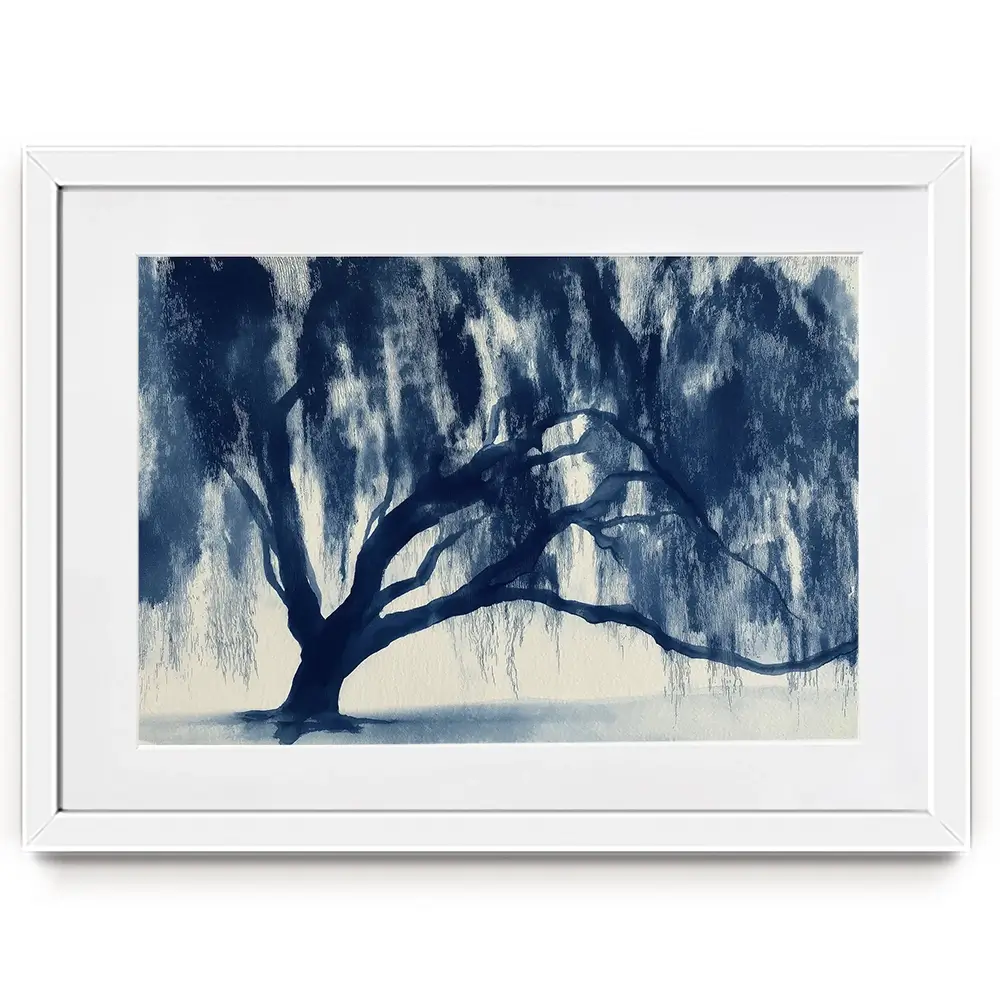 Banyan Tree Canopy Silhouette Framed Art Print Banyan Tree Canopy Silhouette Framed Art Print wall art product Chromatic Storm Studio
