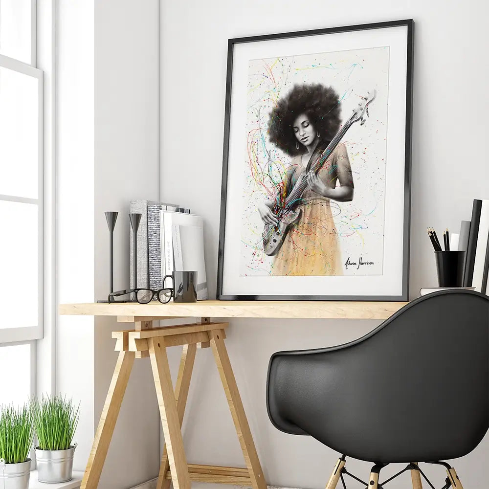 Bass Funk Framed Art Print Bass Funk Framed Art Print wall art product Ashvin Harrison