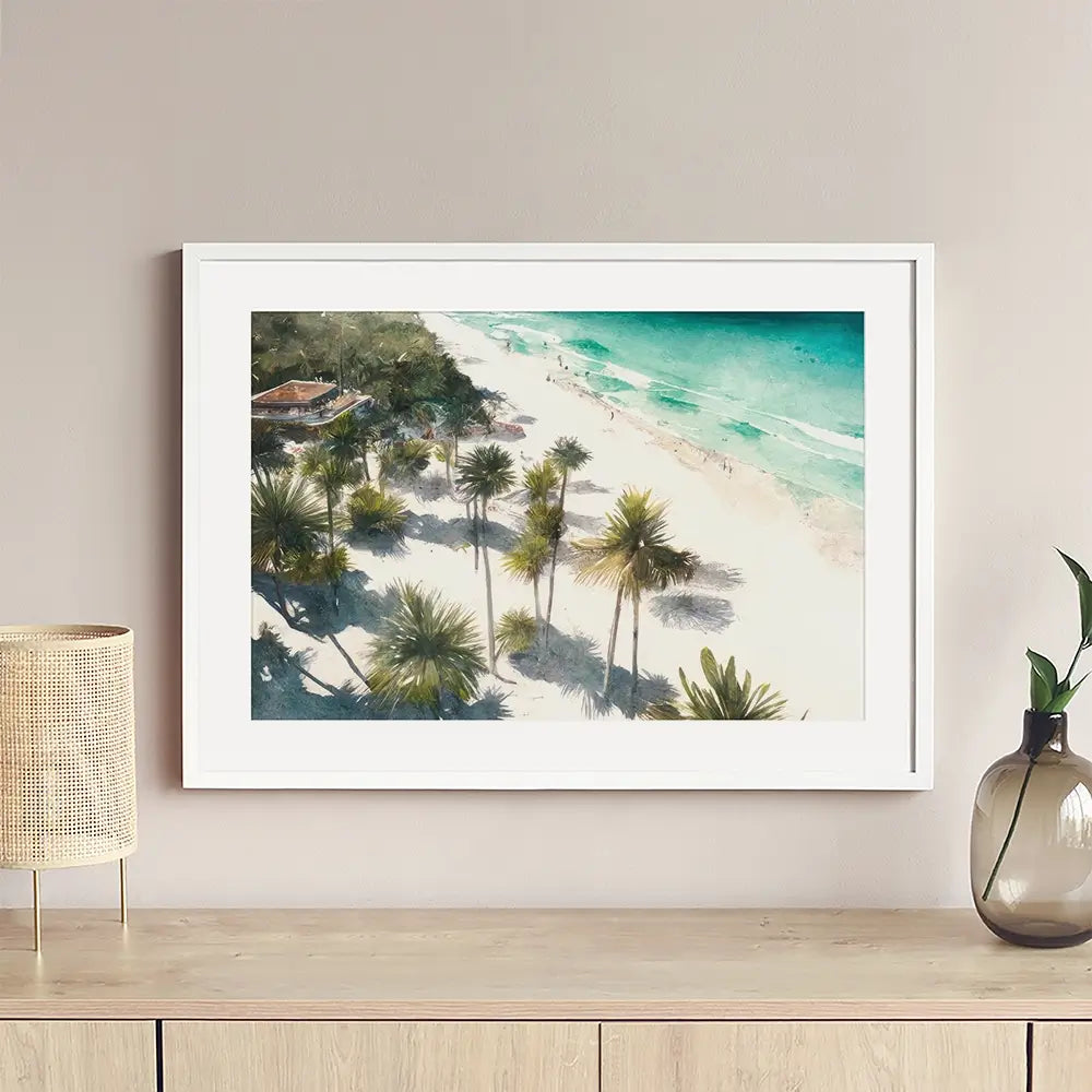 Beach And Palms Framed Art Print Beach And Palms Framed Art Print wall art product Svetlana Aleynikova