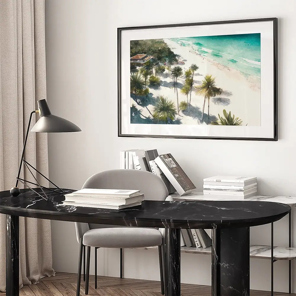 Beach And Palms Framed Art Print Beach And Palms Framed Art Print wall art product Svetlana Aleynikova