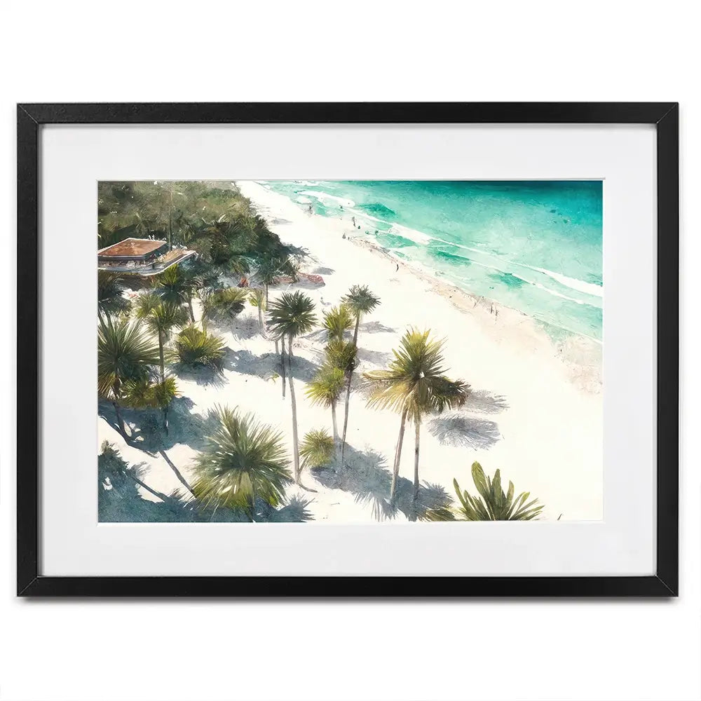 Beach And Palms Framed Art Print Beach And Palms Framed Art Print wall art product Svetlana Aleynikova