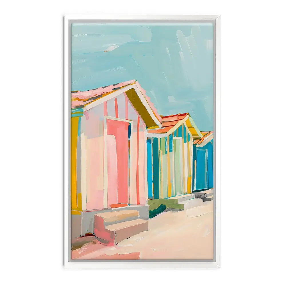 Beach Bungalows Canvas Print Beach Bungalows Canvas Print wall art product LSR Design Studio - Independent