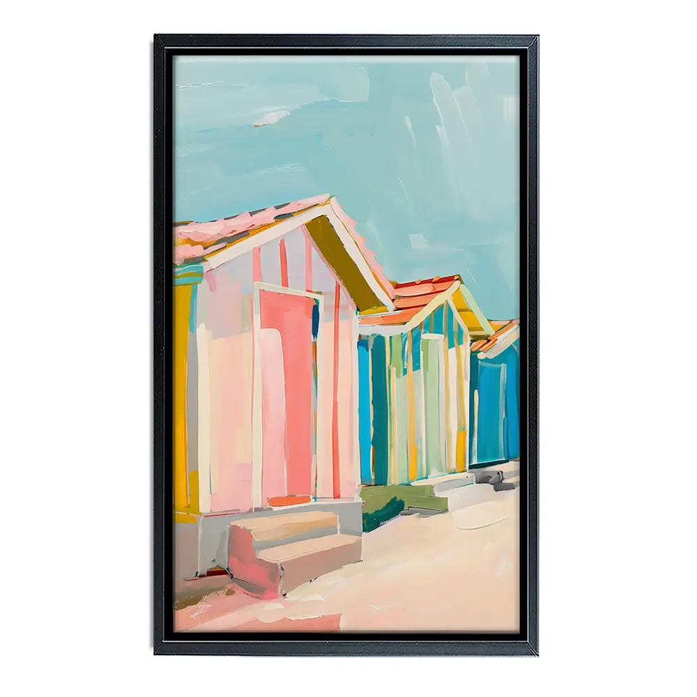 Beach Bungalows Canvas Print Beach Bungalows Canvas Print wall art product LSR Design Studio - Independent