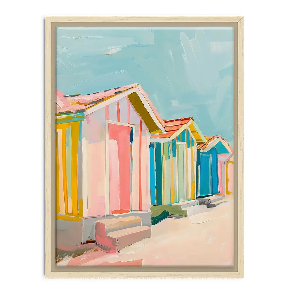 Beach Bungalows Canvas Print Beach Bungalows Canvas Print wall art product LSR Design Studio - Independent